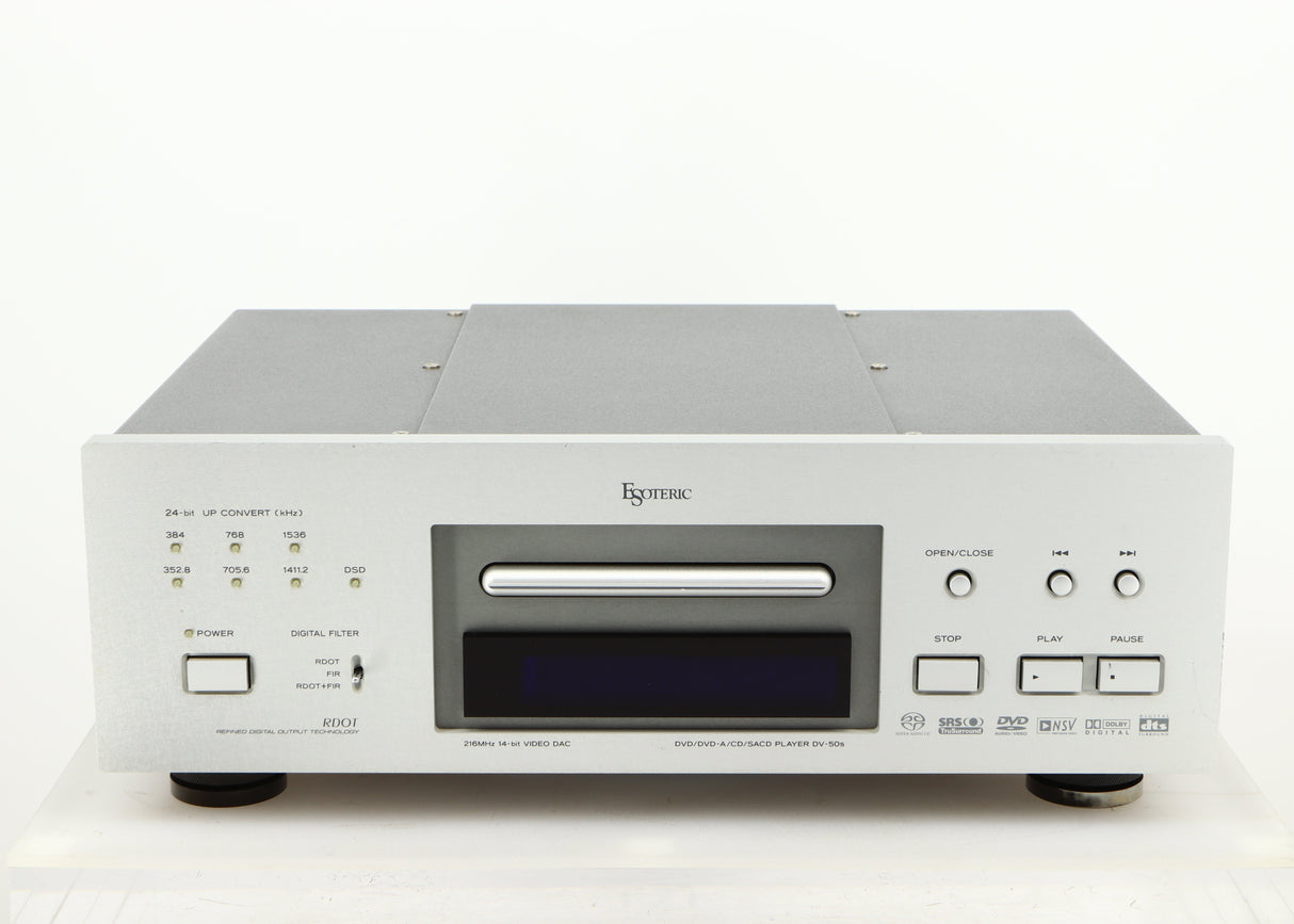 Front view of a used Esoteric DV-50s DVD Player in a silver finish