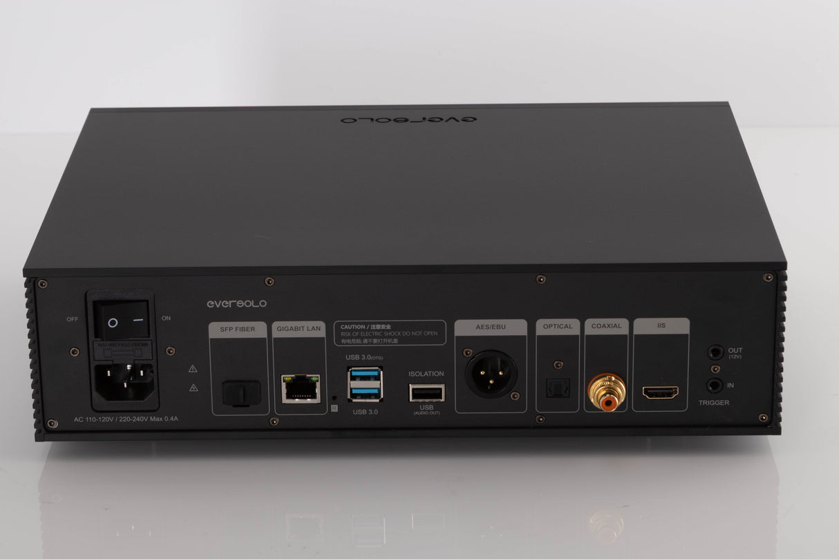 Rear view of a used Eversolo T8 Streaming Transport