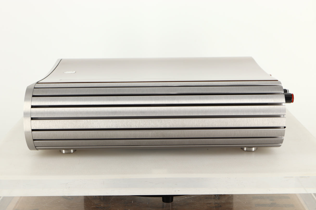 Side view of a used GATO DIA-250S Integrated Amplifier in High Gloss Walnut finish