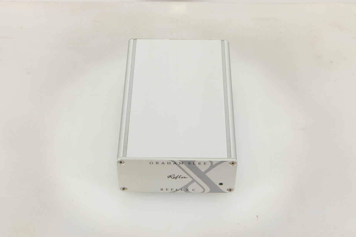 Top view of a used Graham Slee Reflex C MC Phonostage