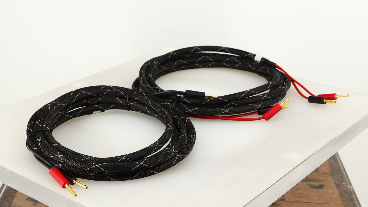 Front left angle of used Graham Slee Spatia Speaker Cables 4.0m Pair
