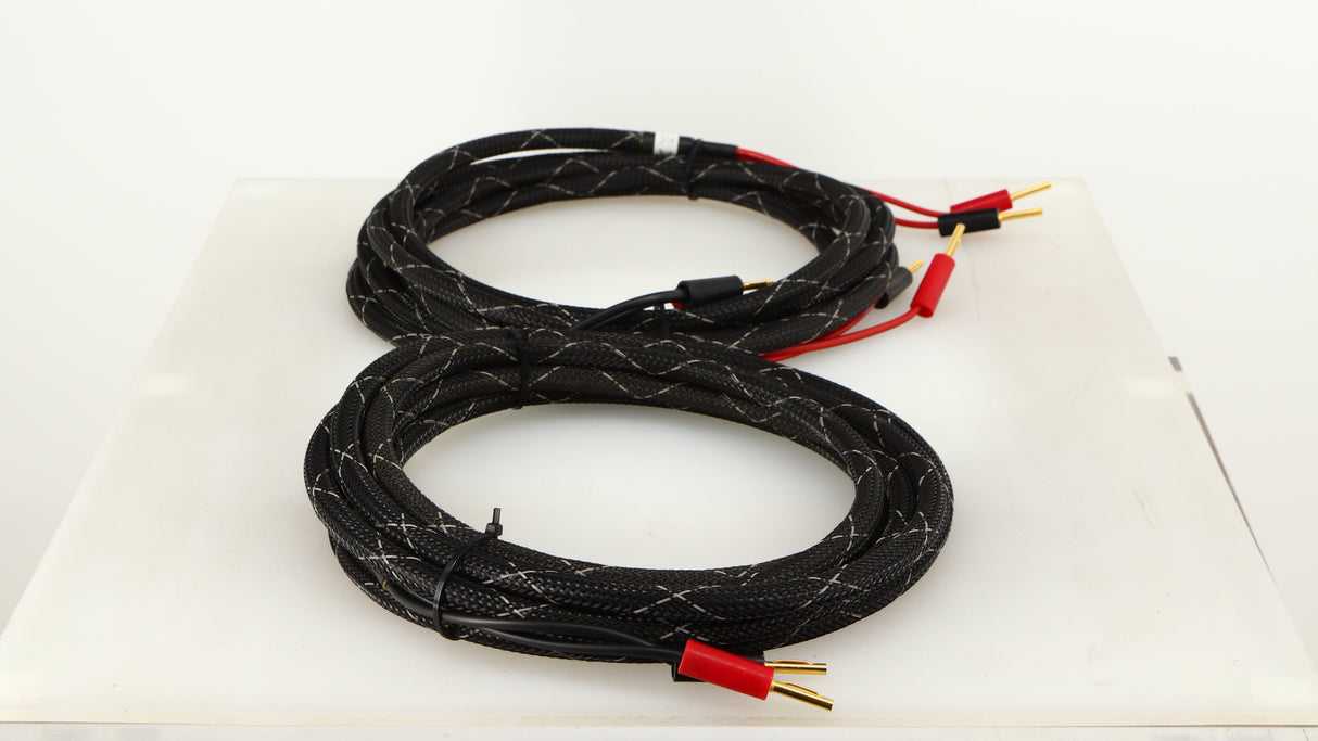 Left side view of used Graham Slee Spatia Speaker Cables 4.0m Pair