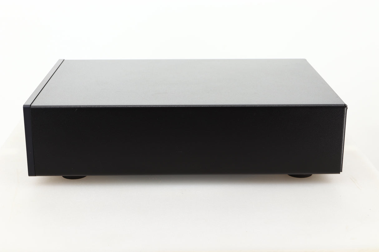 Side view of a used Heed Abacus DAC in Black finish
