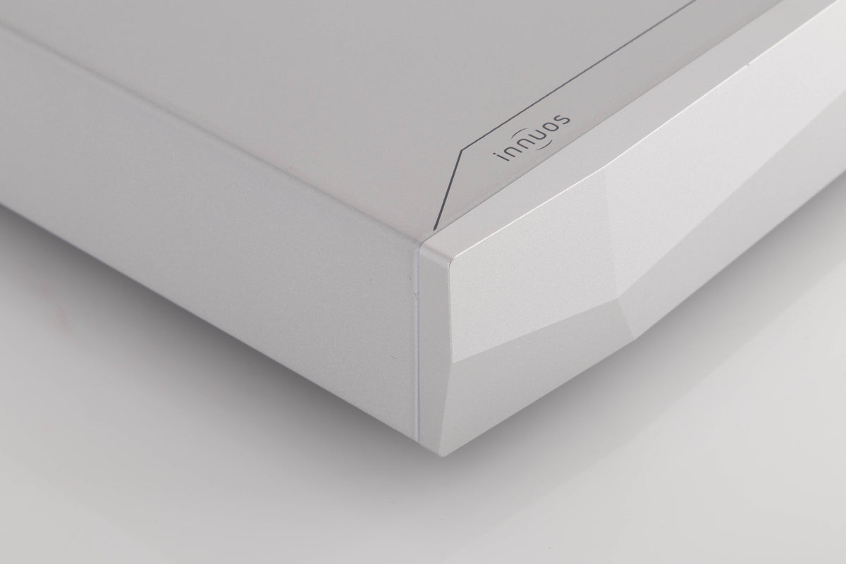 Front left corner view of a used Innuos Pulse Network Music Player in Silver