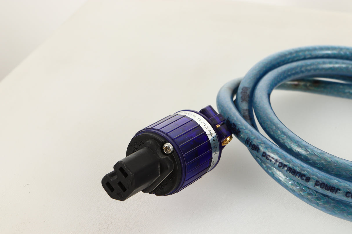 Close up view of a used Isotek Elite High Performance Power Cord 1.5m