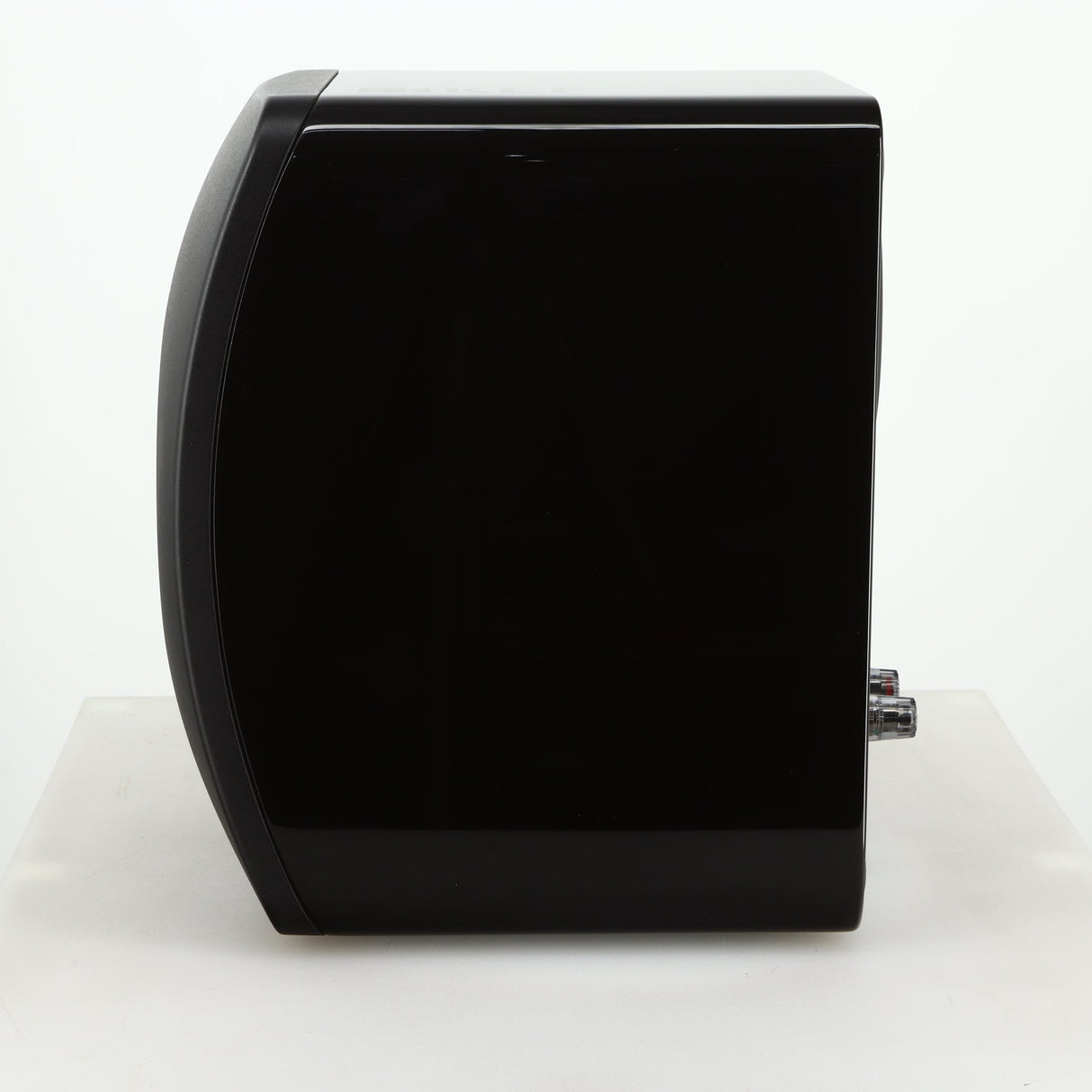 Right side view of a used KEF LS50 Standmount Speaker in a black gloss finish