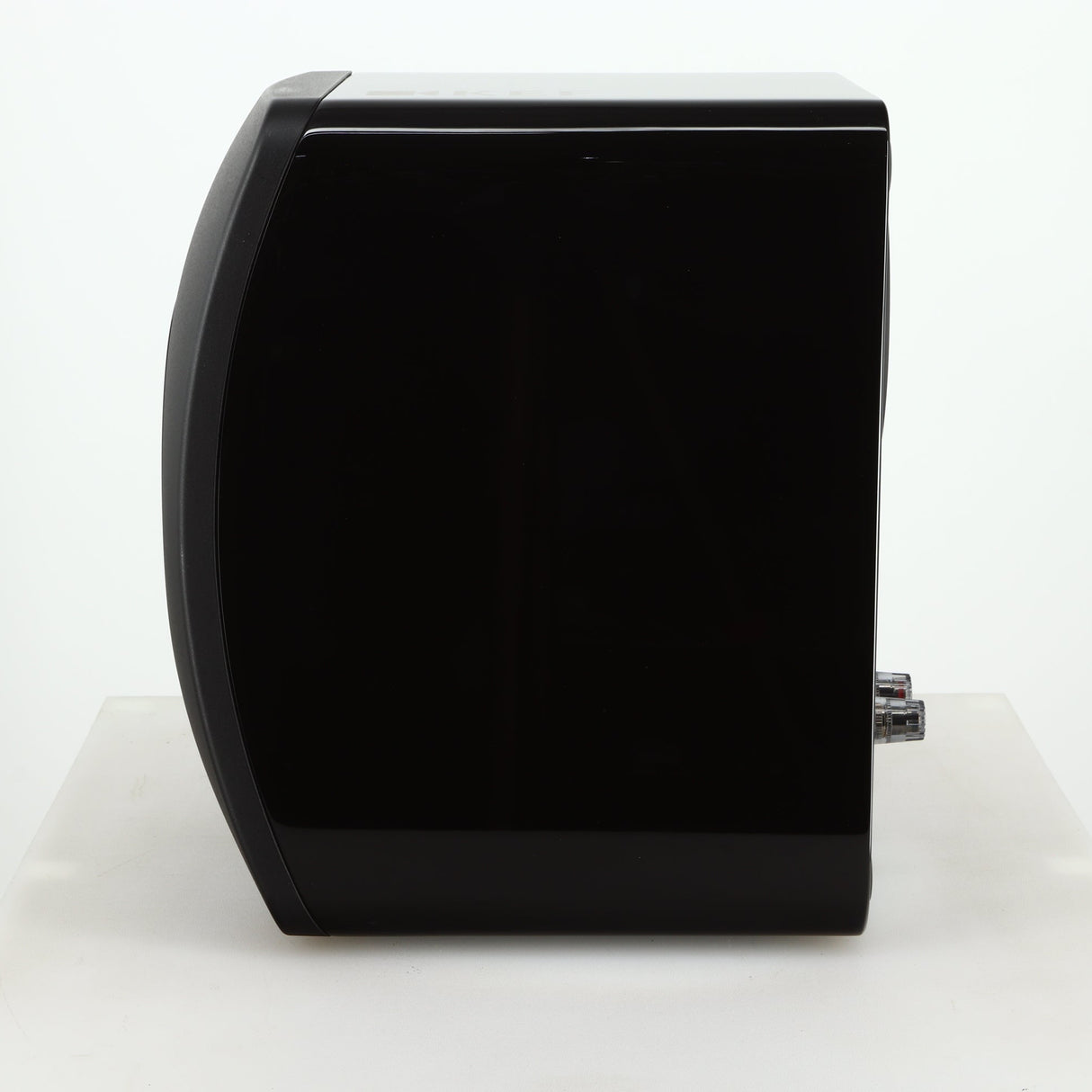 Right side view of a used KEF LS50 Standmount Speaker in a black gloss finish