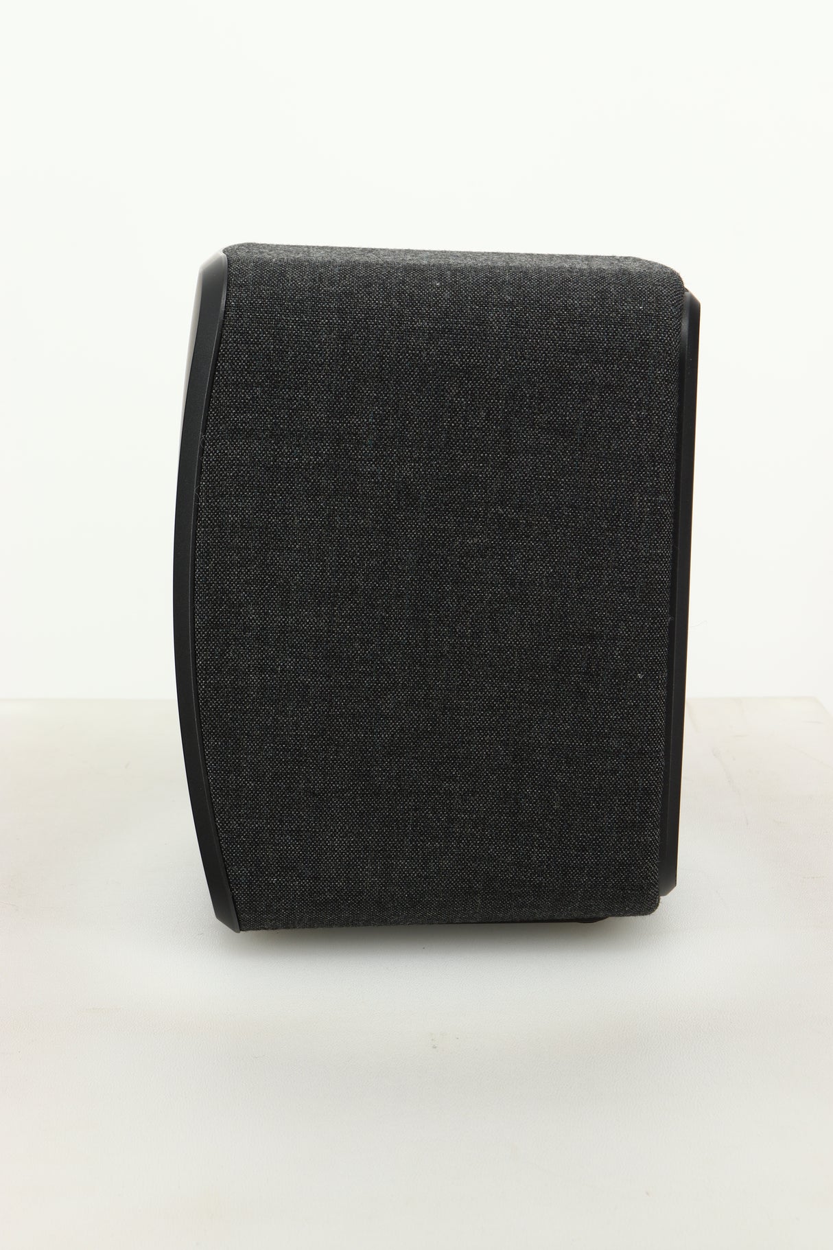 Side view of a KEF LSX Wireless Standmount Speaker in Black finish