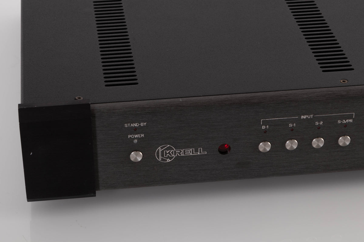 Close up view of a used Krell KAV-300i Integrated Amplifier