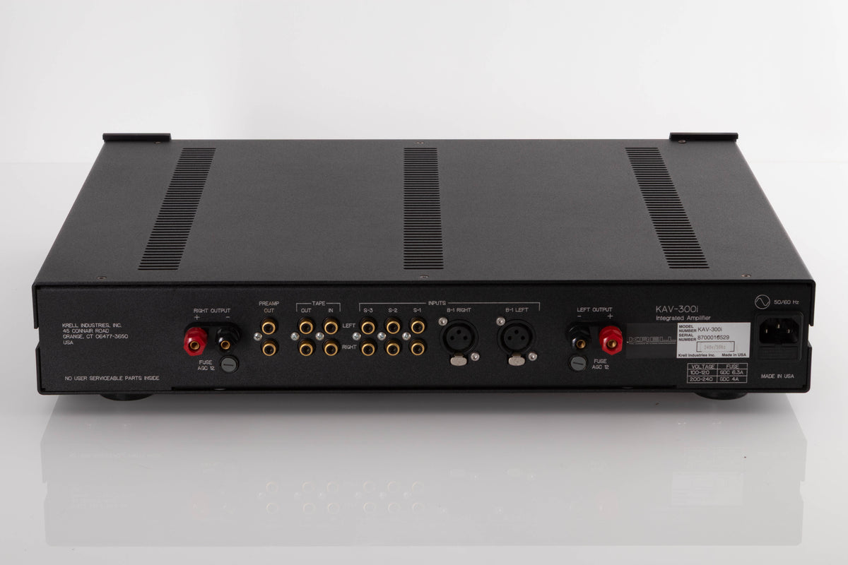 Rear view of a used Krell KAV-300i Integrated Amplifier