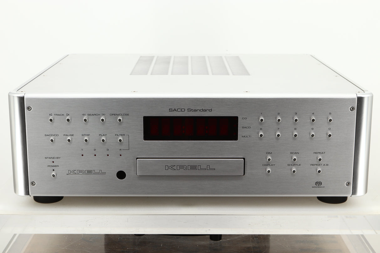 Front view of a used Krell SACD Standard CD Player in Silver finish