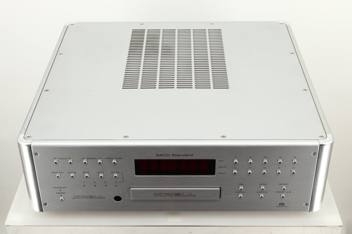 Top view of a used Krell SACD Standard CD Player in Silver finish