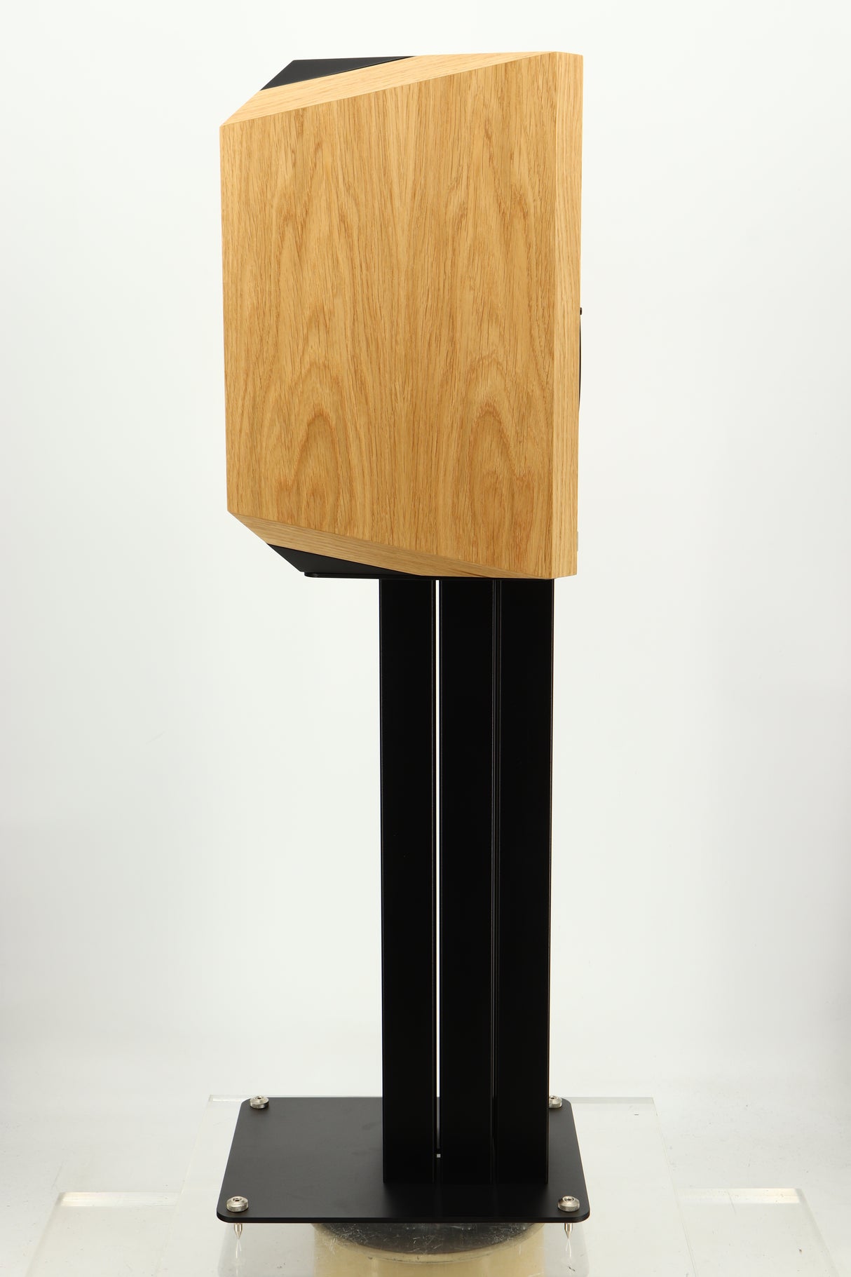 Side view of a used Kudos Titan 505 Standmount Speaker in Oak finish
