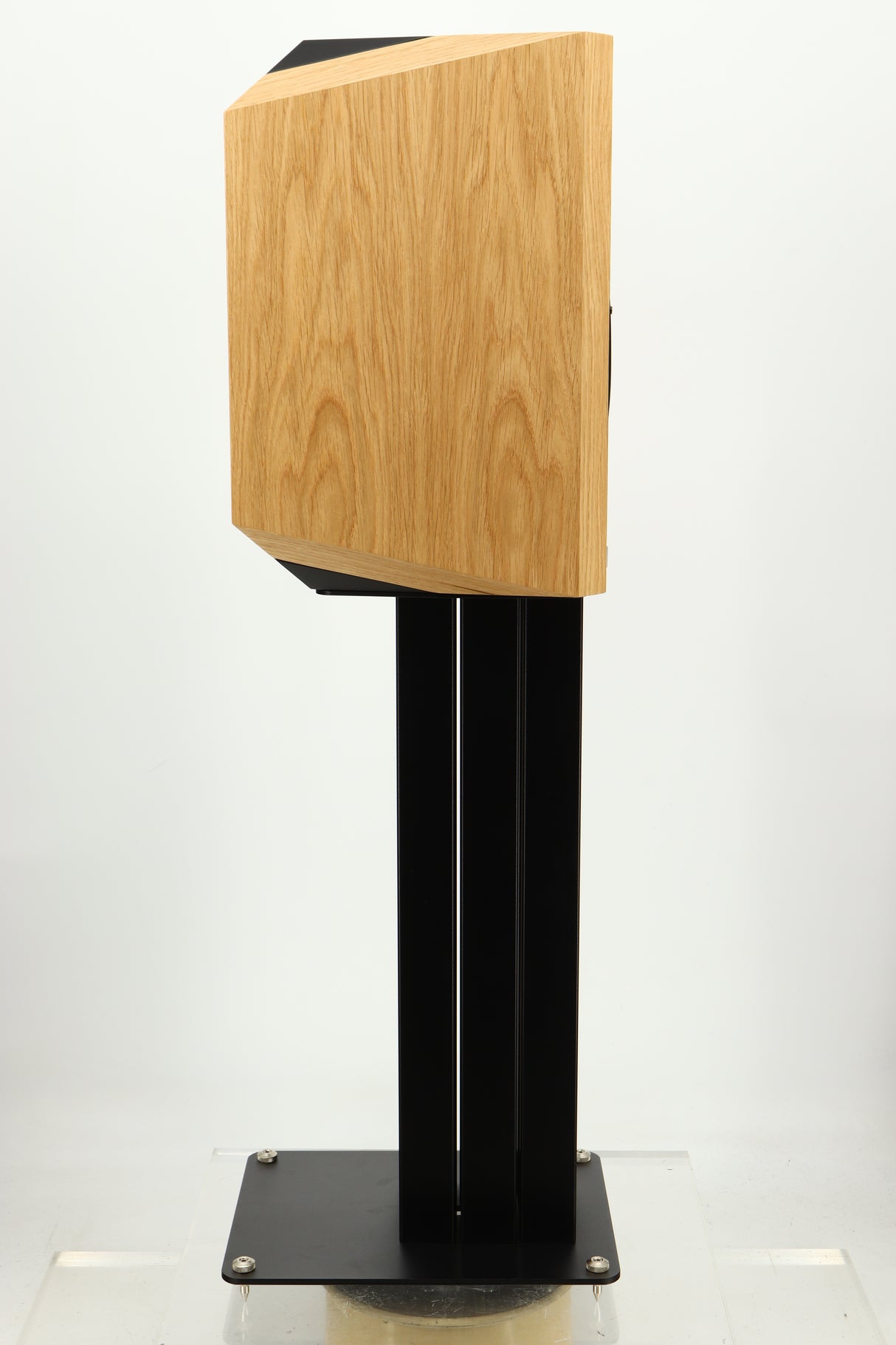 Side view of a used Kudos Titan 505 Standmount Speaker in Oak finish
