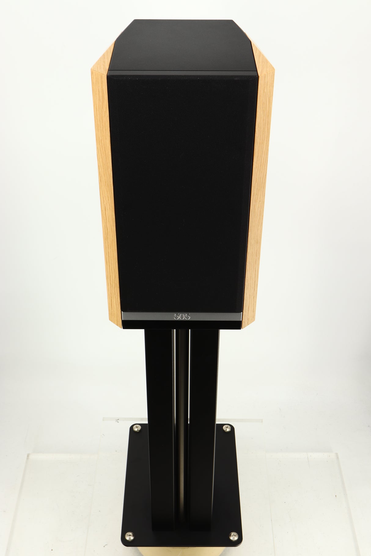 Top view of a used Kudos Titan 505 Standmount Speaker in Oak finish