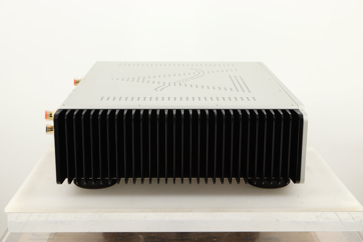 Side view of a used Leema Tucana II Integrated Amplifier in Silver finish
