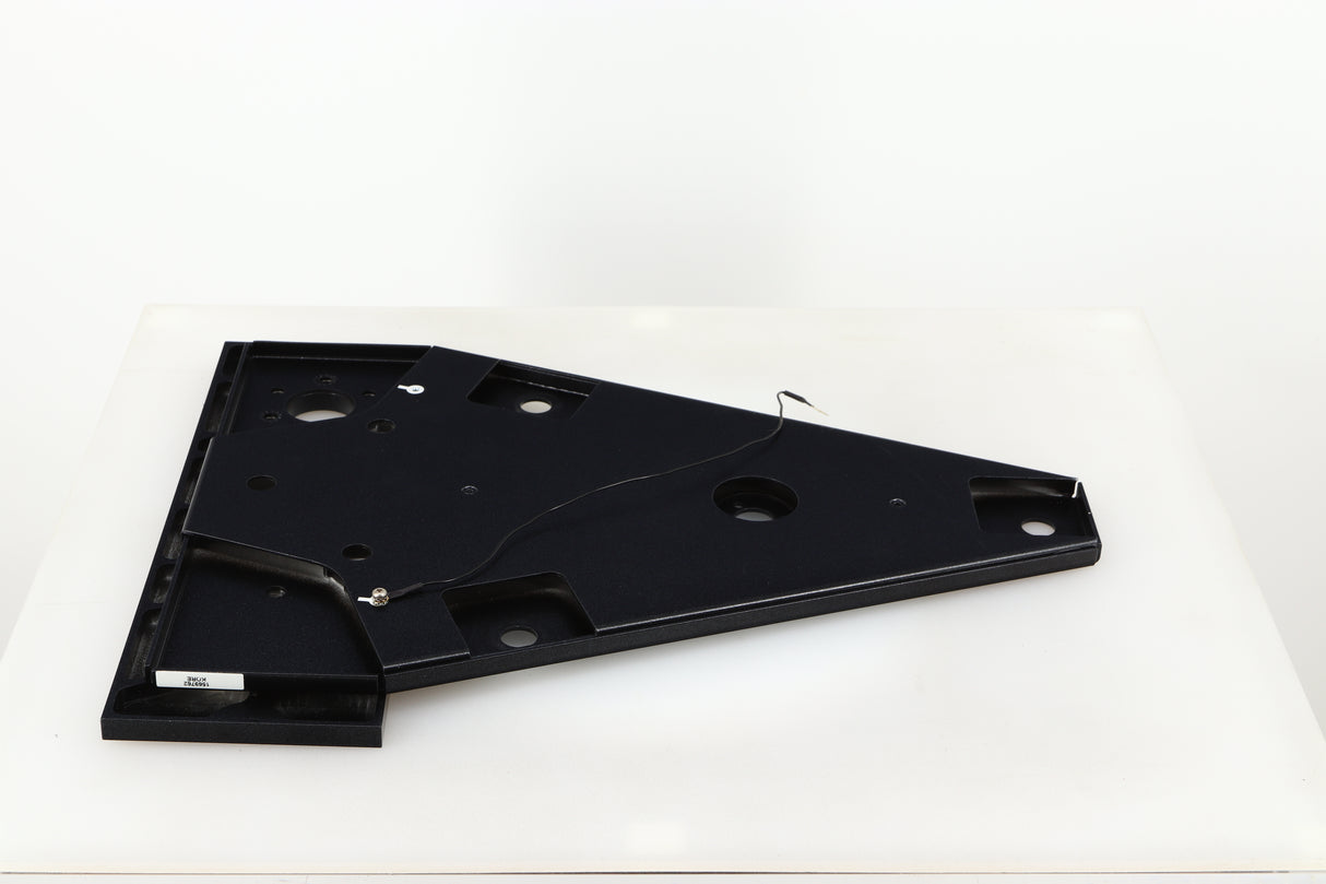 Underside of a used Linn Kore For Ekos LP12 Sub Chassis in a black finish