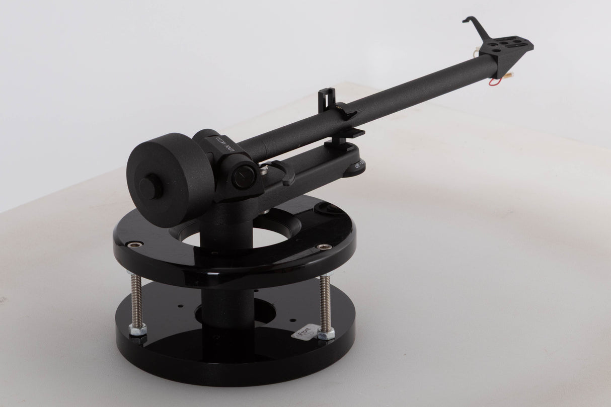Rear left angle of a used Linn Akito MK3B Tonearm in a black finish