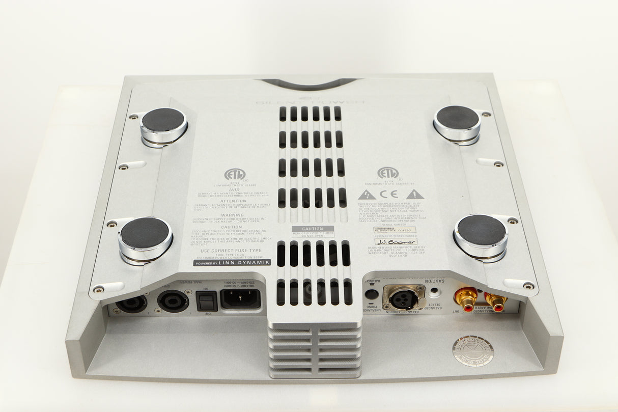 Bottom view of a used Linn Klimax Solo 500 Power Amplifier with Dynamik Power Supply