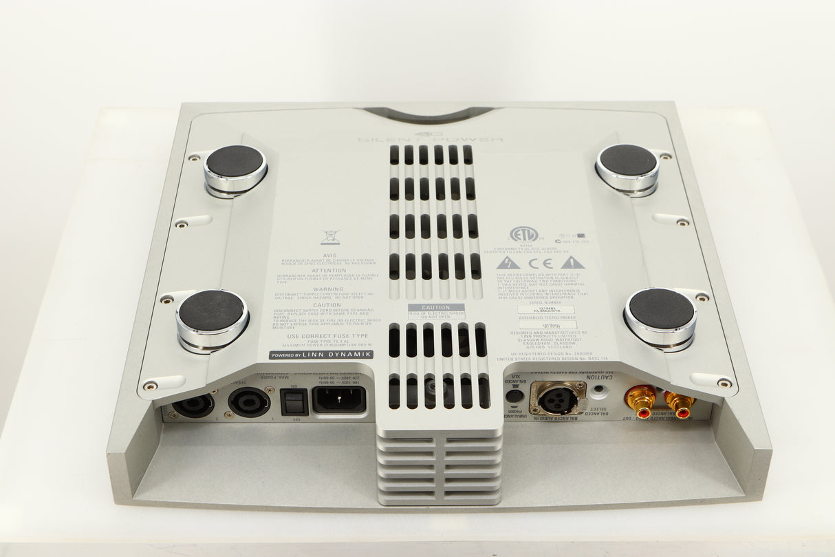 Bottom view of a used Linn Klimax Solo 500 Power Amplifier with Dynamik Power Supply