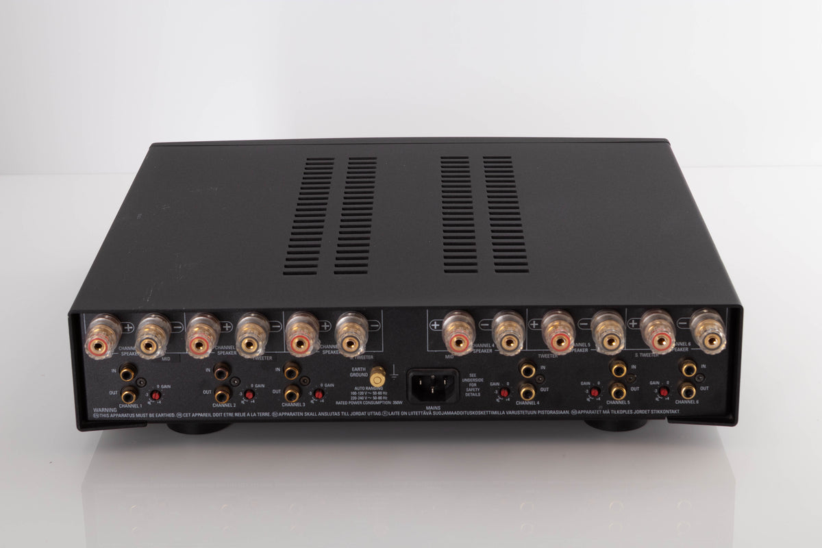 Rear view of a used Linn Majik 6100 Power Amplifier