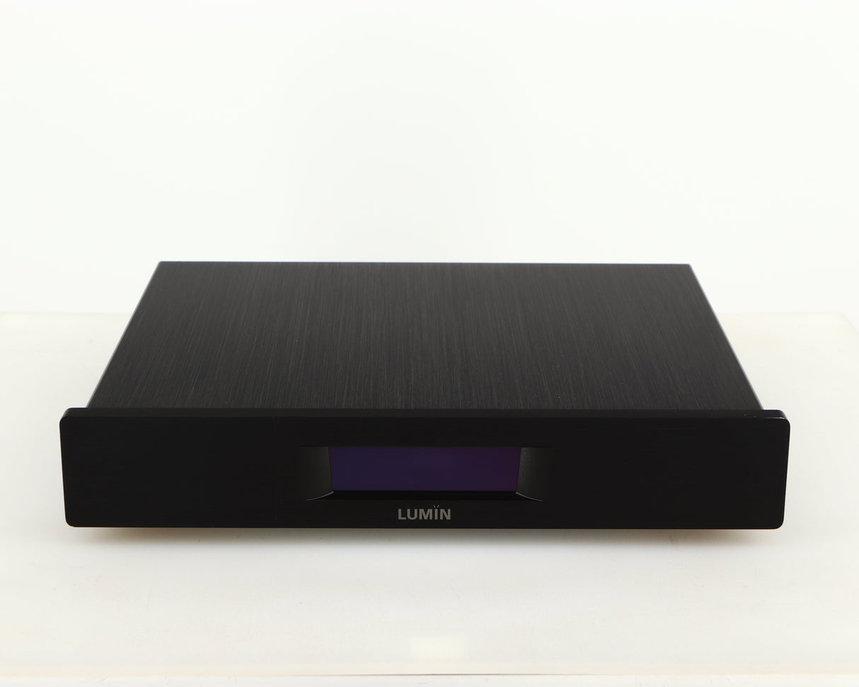 Front view of a used Lumin D2 Network Streamer in a black finish