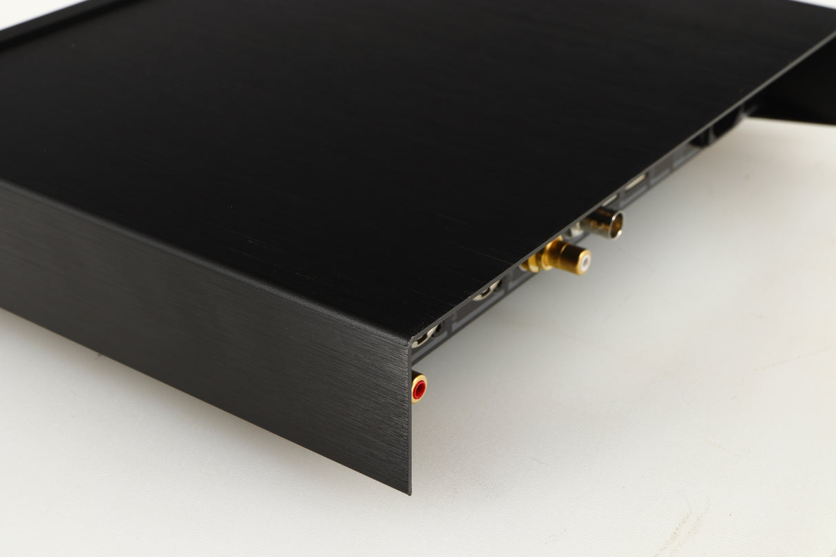 Rear right corner of a used Lumin D2 Network Streamer in a black finish