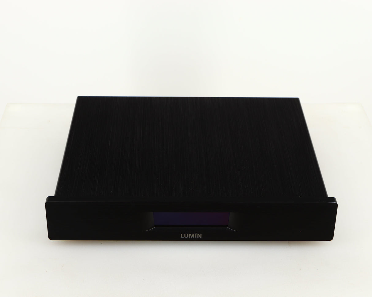 Top of a used Lumin D2 Network Streamer in a black finish