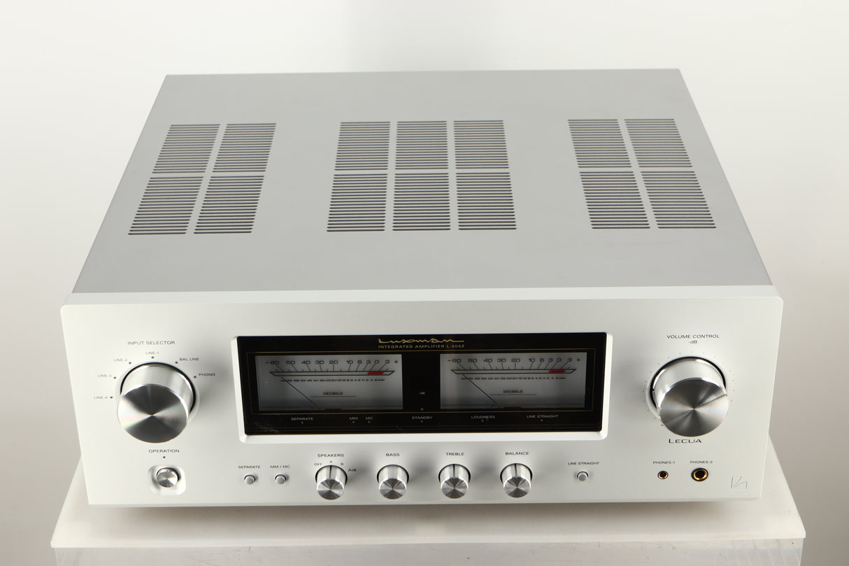 Top view of a used Luxman 505z Integrated Amplifier