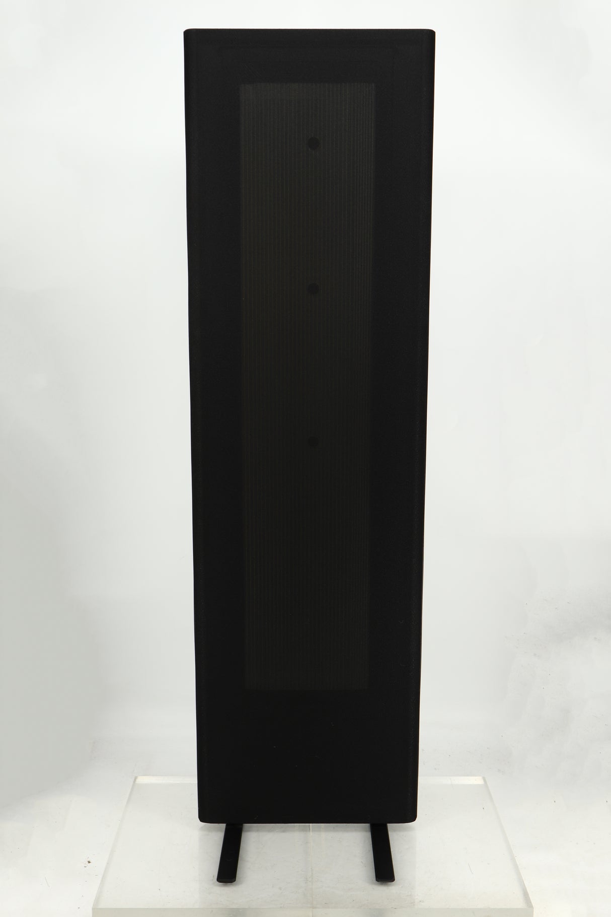 Front view of a Magneplanar 1.7 Floorstanding Speaker in Black Wood Stiles / Black finish