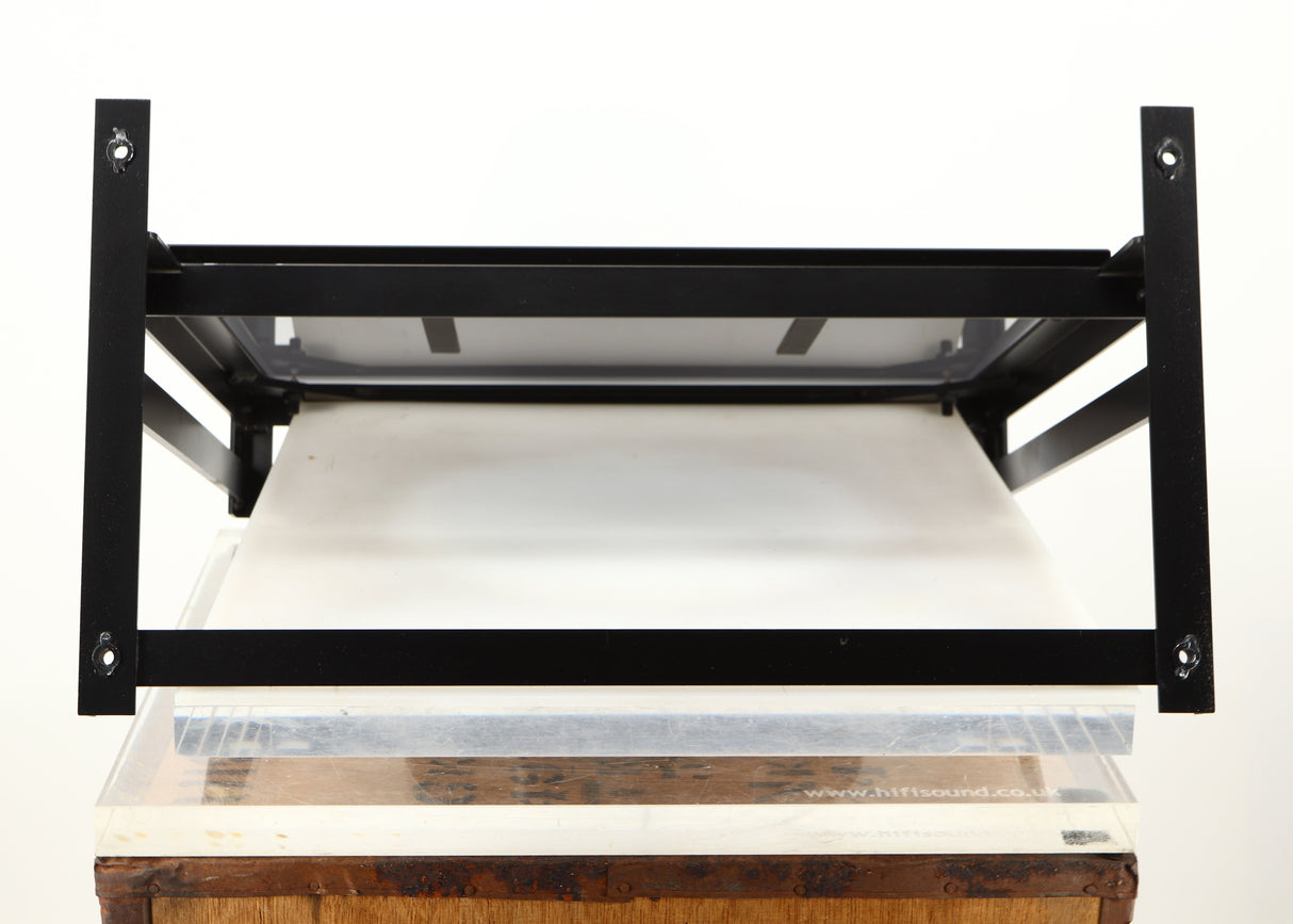 Rear view of a used Mana Sound Turntable Wall Shelf in a black finish