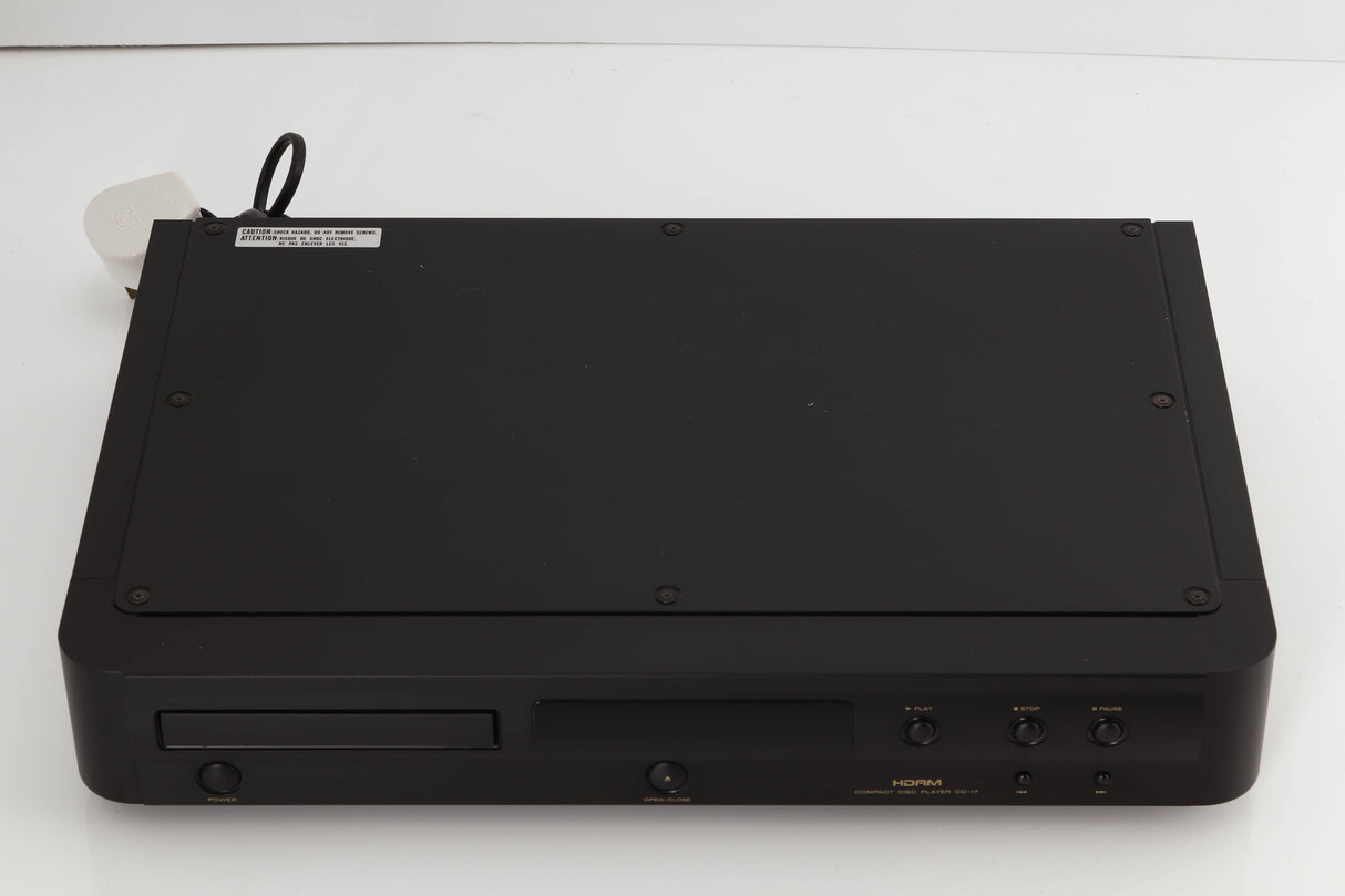 Top of a used Marantz CD-17 CD Player in a black finish