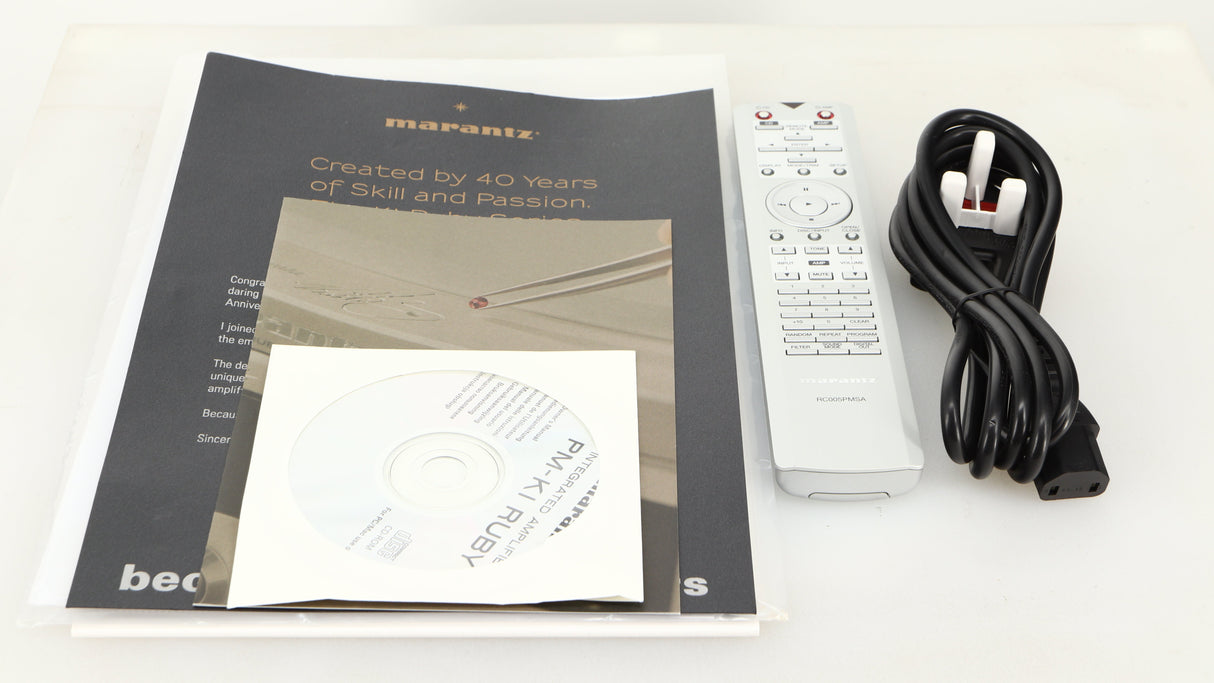 Accessories for a used Marantz KI Ruby Integrated Amplifier in a black finish