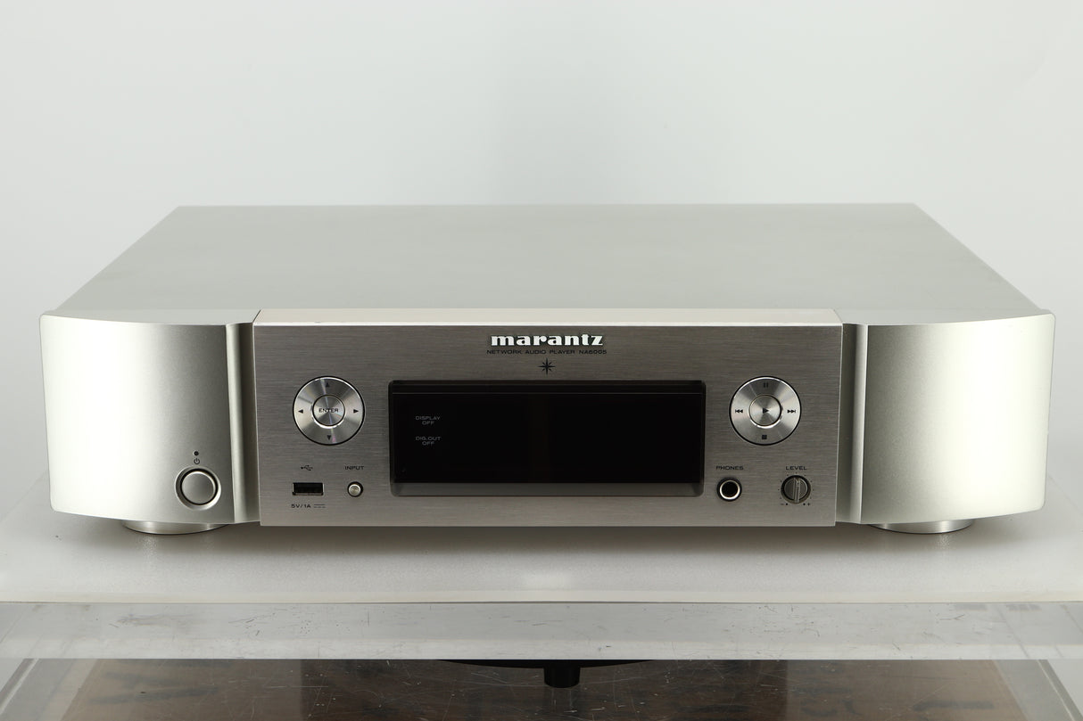 Front view of a used Marantz NA6005 Network Player in silver finish