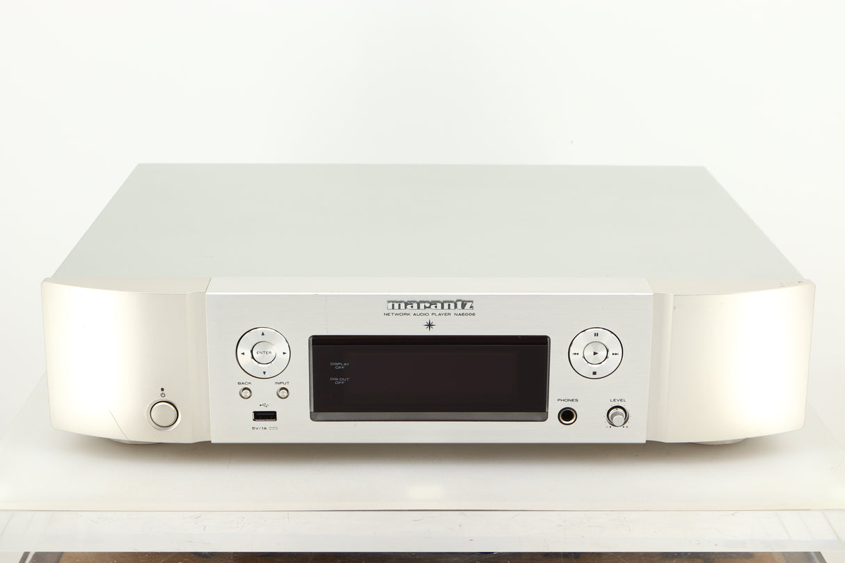 Front view of a used Marantz NA6006 Network Player in a silver finish