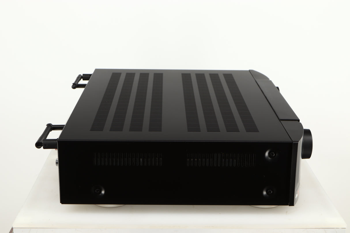 Left side view of a used Marantz NR1606 AV Receiver in a black finish