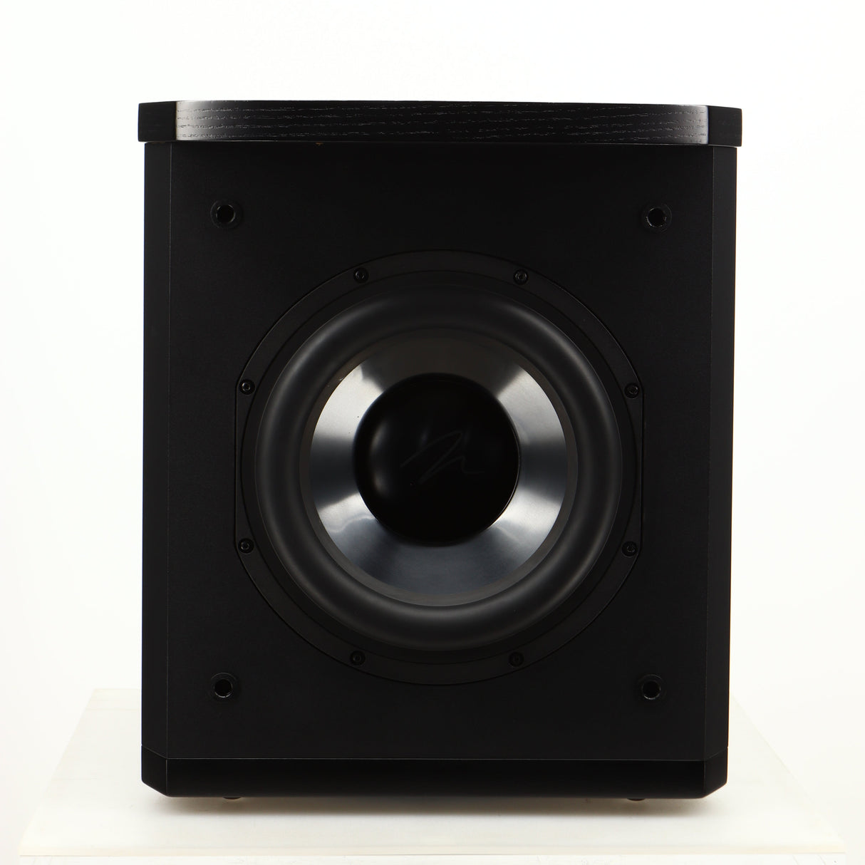Front view of a used Martin Logan Grotto I Subwoofer in a black finish