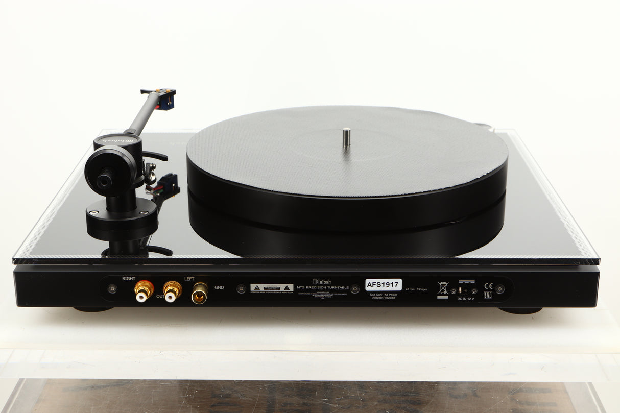 Rear view of a used McIntosh MT2 Turntable