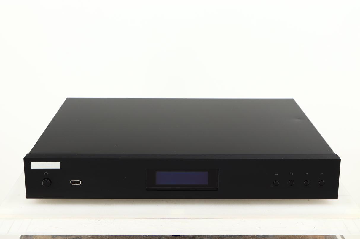 Front view of a used Melco N1A Music Server in a black finish