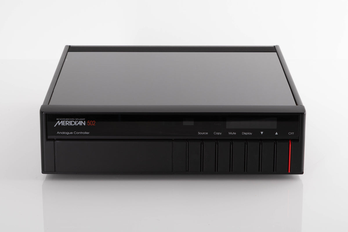 Front view of a used Meridian 502 Pre Amplifier