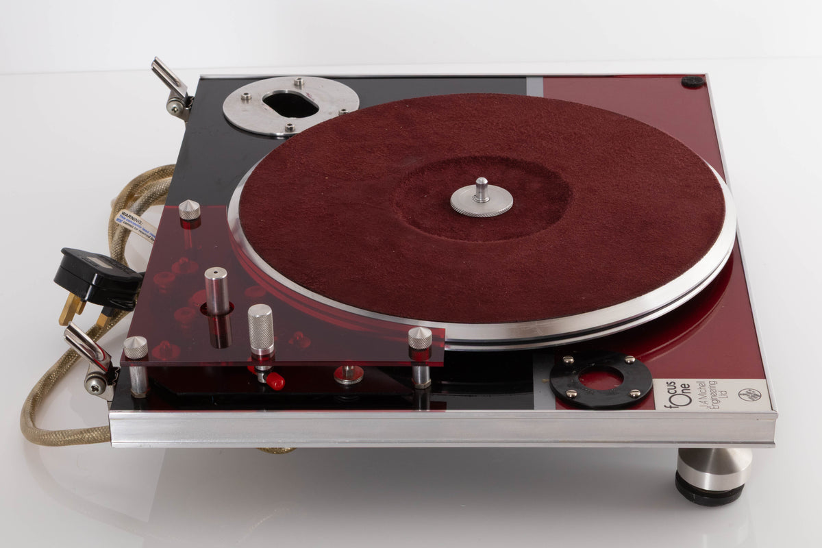 Left side view of a used Michell Focus One Turntable (No Arm) (Spares / Repair)