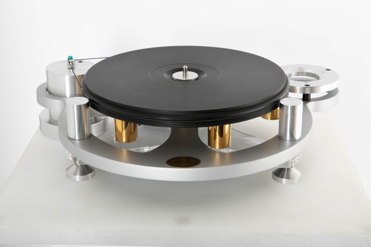 Front view of a used Michell Gyro SE Turntable in Silver