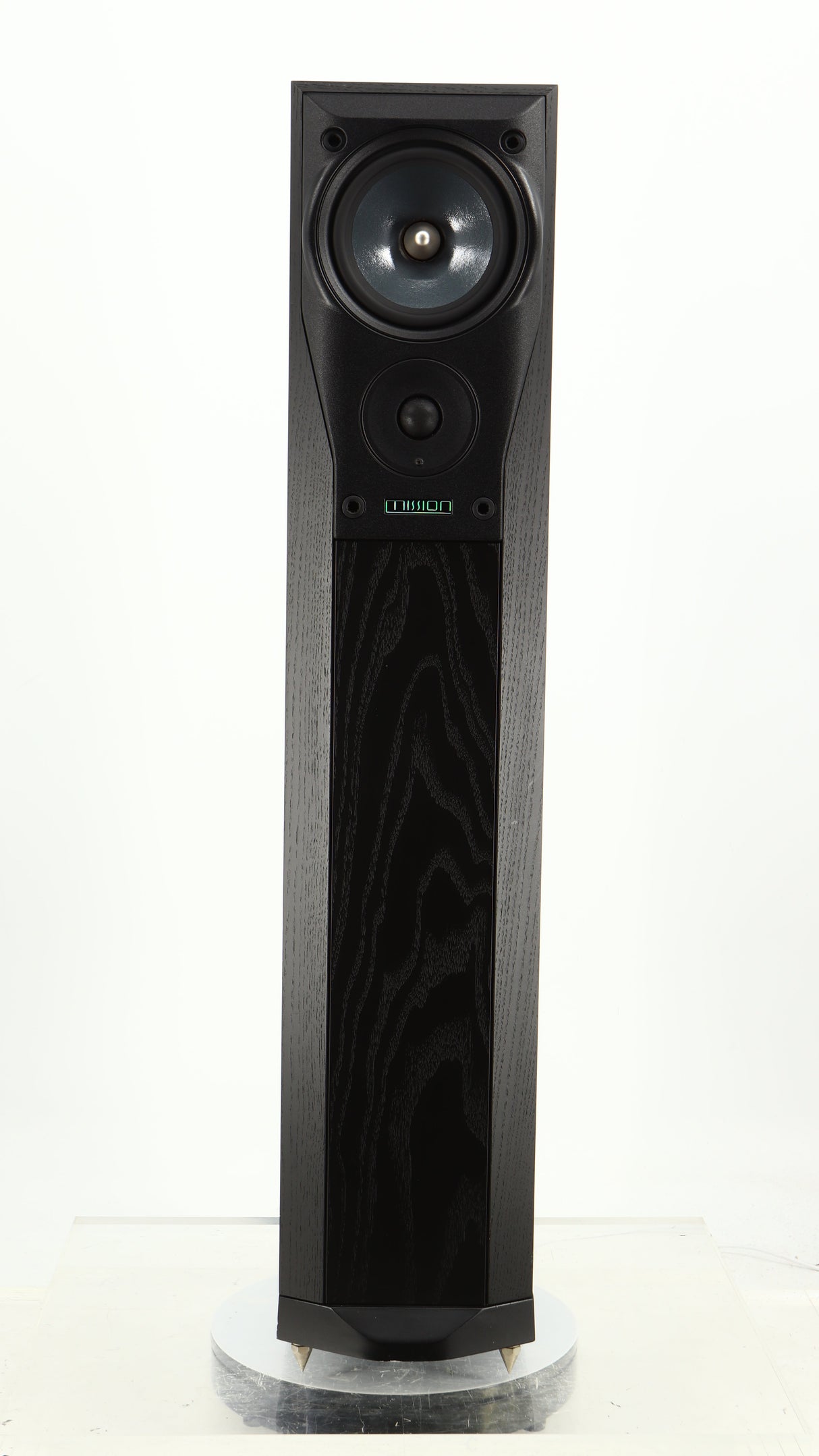 Front view of a used Mission 782 Floorstanding Speaker in a black finish
