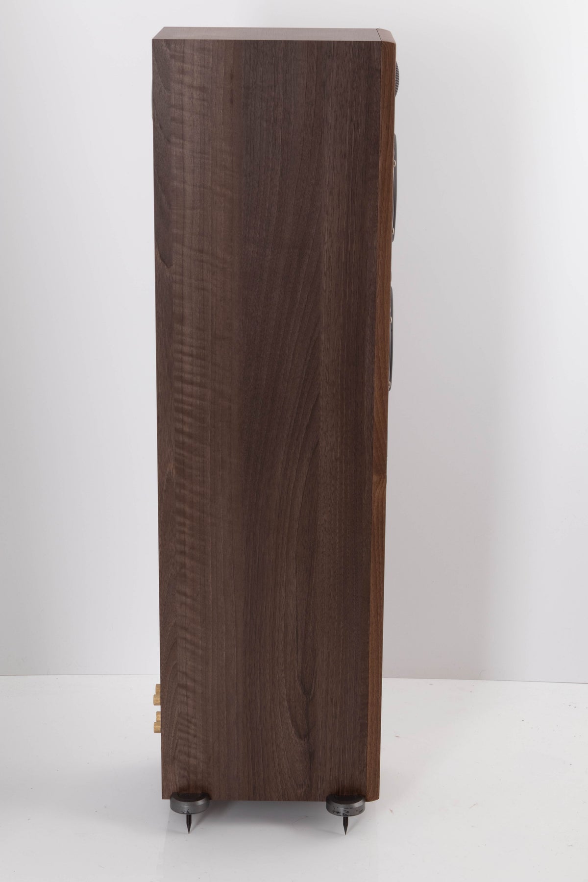 Side view of a used Monitor Audio Bronze BR5 Floorstanding Speaker in Walnut