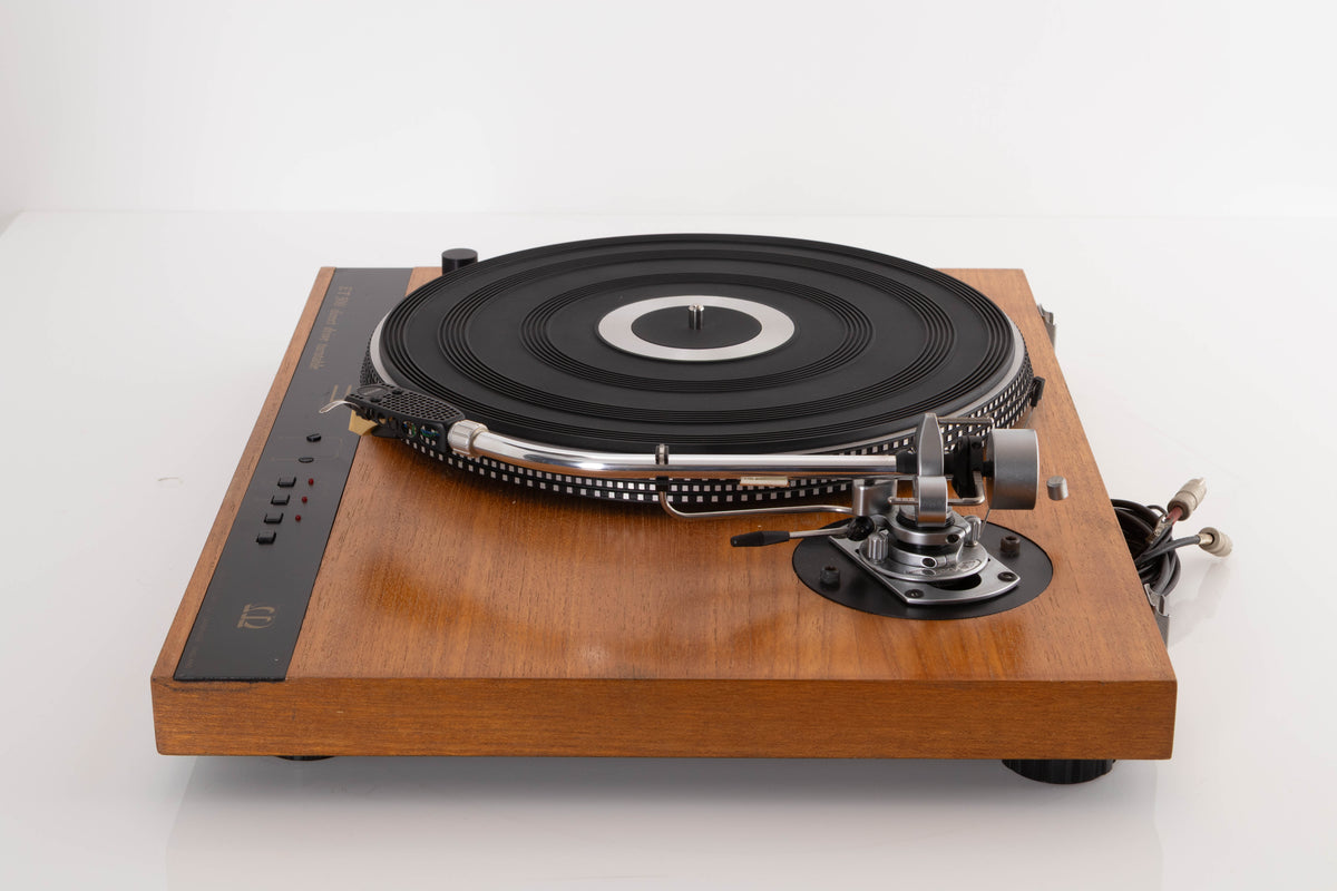 Side view of a used Monitor Audio ET 500 Direct Drive Turntable with SME 3009 S2 Tonearm