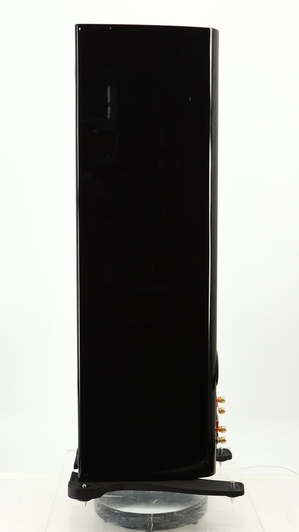 Right side view of a used Monitor Audio Gold 200 4G Floorstanding Speaker in a gloss black finish