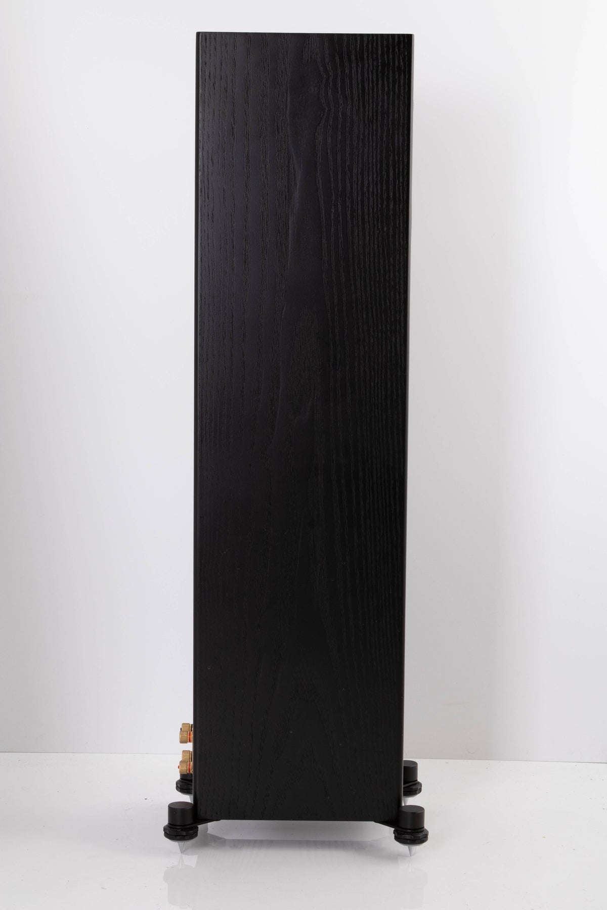 Side view of a used Monitor Audio Silver 200 Floorstanding Speaker in Black Oak