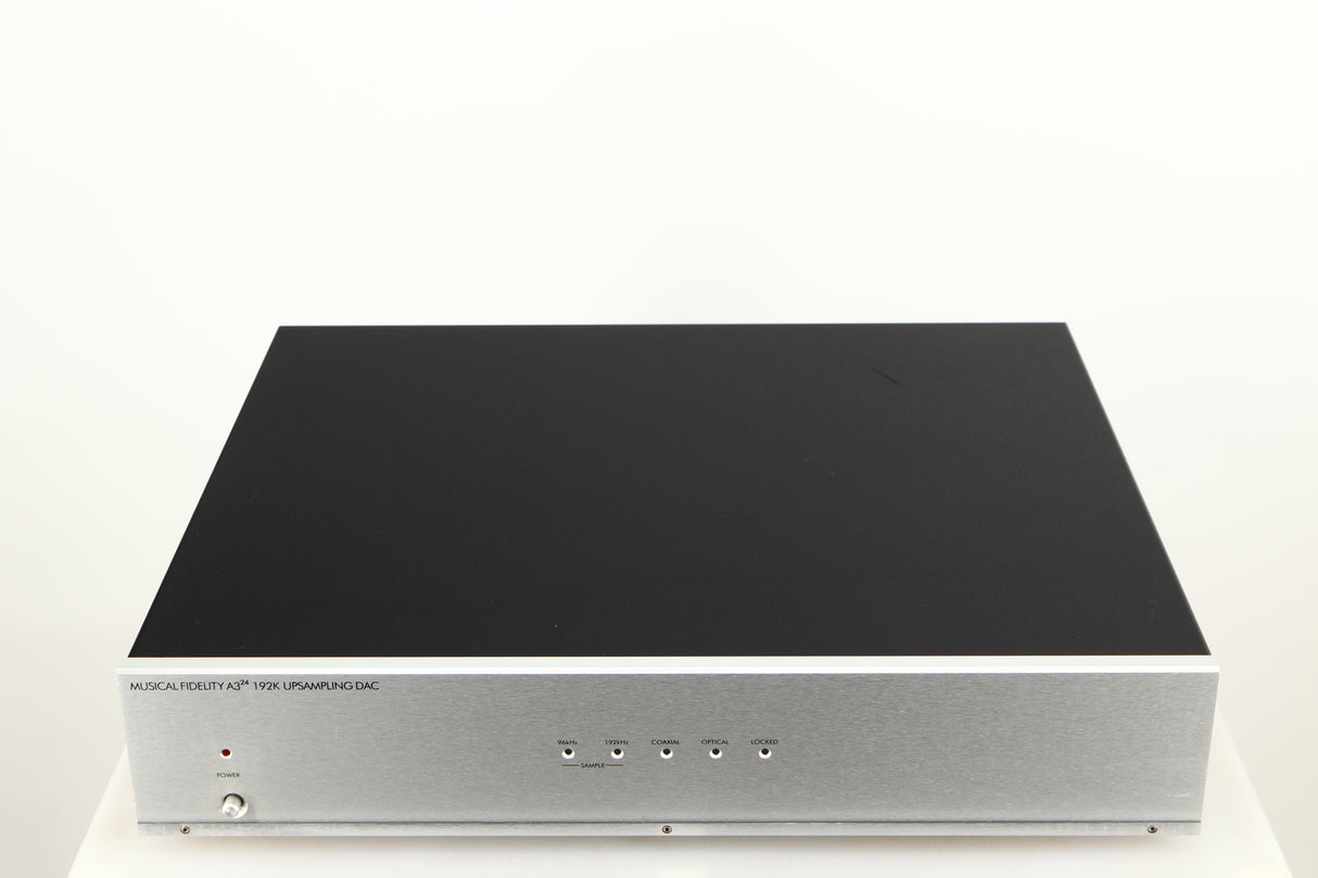 Top of a used Musical Fidelity A3 24 192 Upsampling DAC