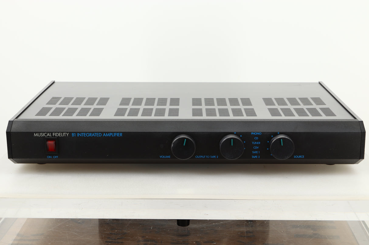 Front view of a used Musical Fidelity B1 Integrated Amplifier