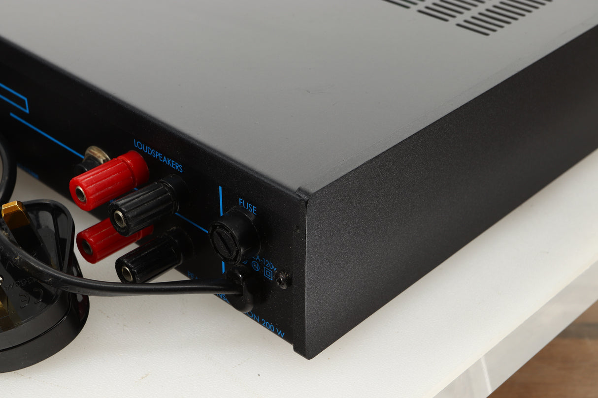 Rear right corner view of a used Musical Fidelity B1 Integrated Amplifier